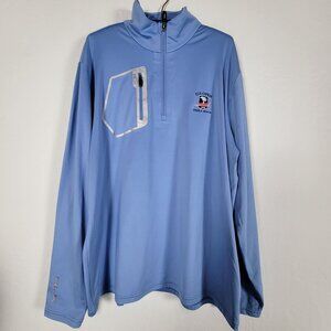 RLX Ralph Lauren Mens U.S. Open 2019 Pebble Beach 1/4 Zip Pullover Shirt XL Blue